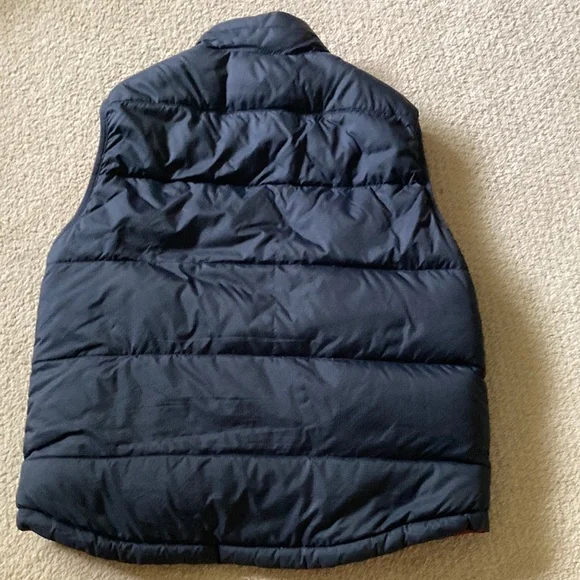 L.L. Bean Blue and Red Down Feather reversible Puffer Vest Small - Picture 2 of 7
